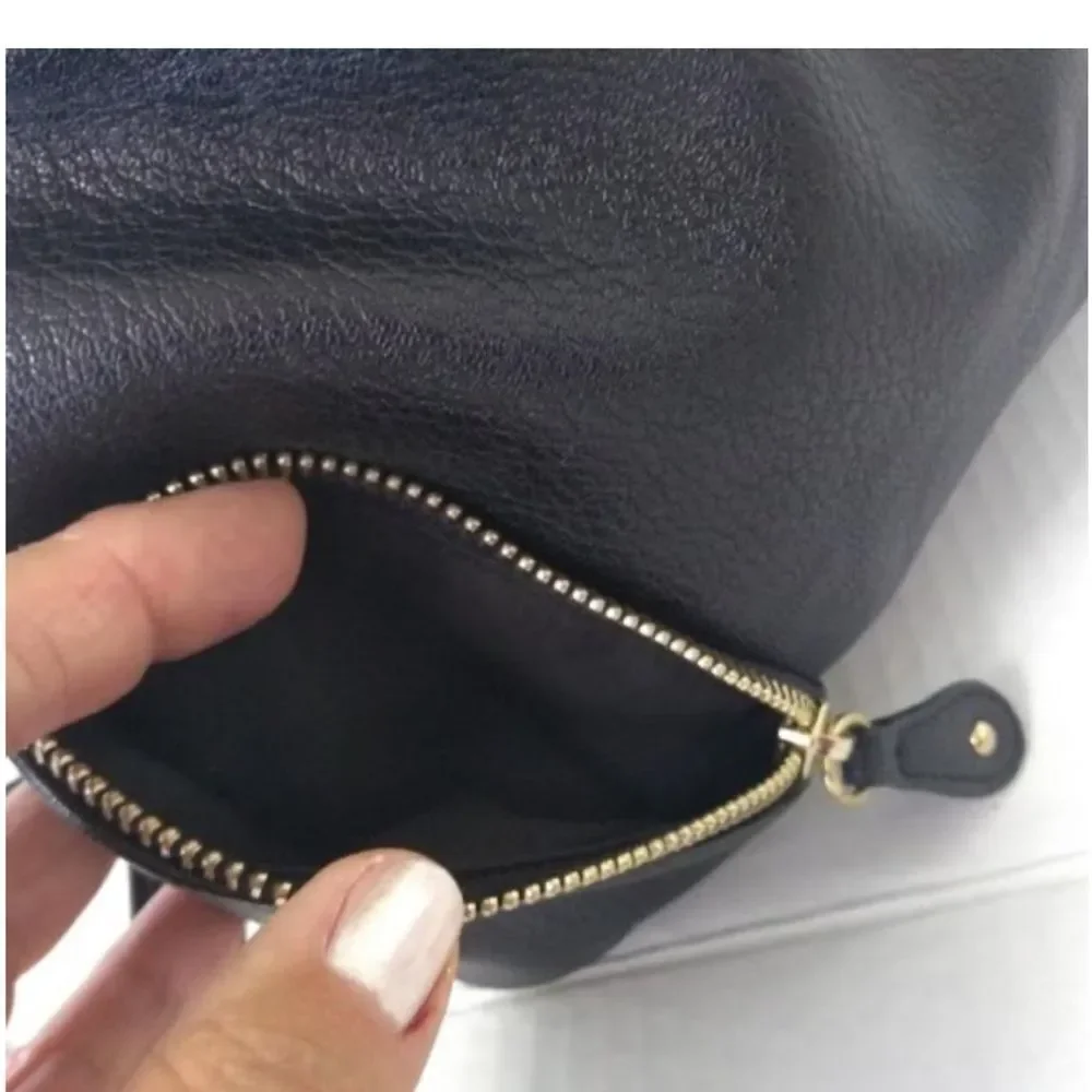 Express Black Backpack with Gold Ring Detail